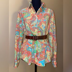 LAUREN RALPH LAUREN BLOUSE SZ L
